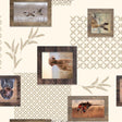 Colvert - Wachstuch Tischdecke mit Jagdmotiven, Stockenten, Jagdhunden, Hasen und Fasanen