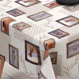 Colvert - Wachstuch Tischdecke mit Jagdmotiven, Stockenten, Jagdhunden, Hasen und Fasanen