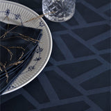 Compliments Ice Damast Tischdecke, Blau - 140 x 180 cm, Nahaufnahme