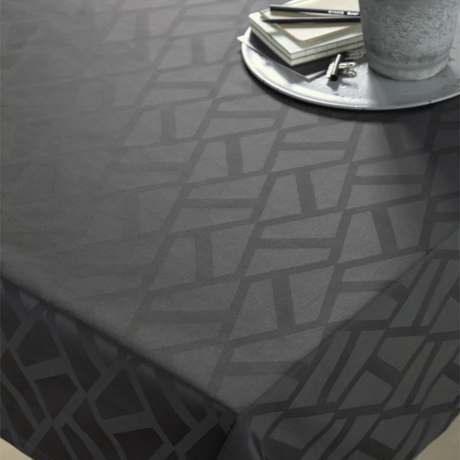 Compliments Ice Damast Tischdecke, Grau/Anthrazit - 160 x 370 cm