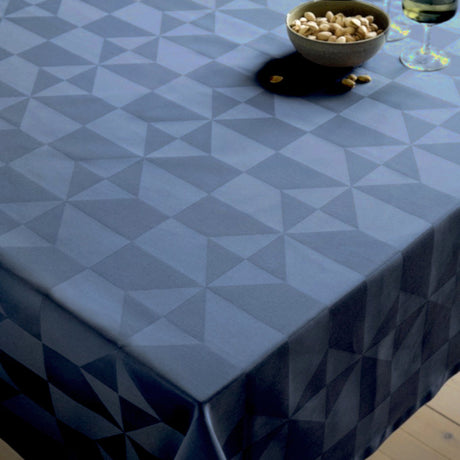 Compliments Wind Damasttischdecke, blau - 140 x 320 cm