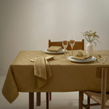 Compliments Wind Damasttischdecke, Messing - 150 x 300 cm, Ambiente