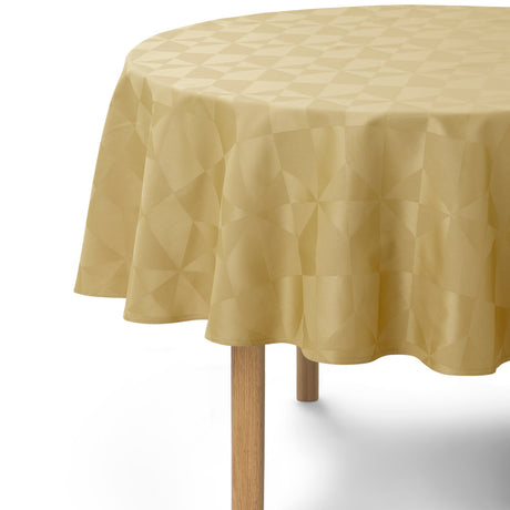 Compliments Wind Damasttischdecke, Messing - rund Ø 200 cm