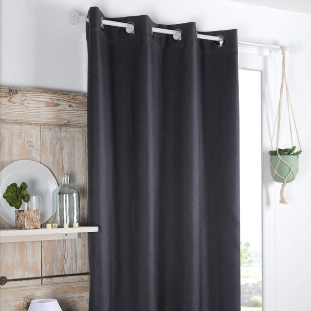 Copenhague Anthrazit – Thermovorhang 140 x 260 cm