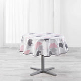 Coquetterie Rosa, runde fleckabweisende Tischdecke, Ø 180 cm