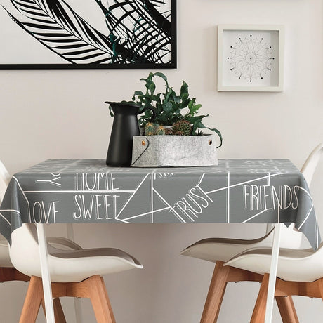 Credo Grau, Wachstuch Tischdecke