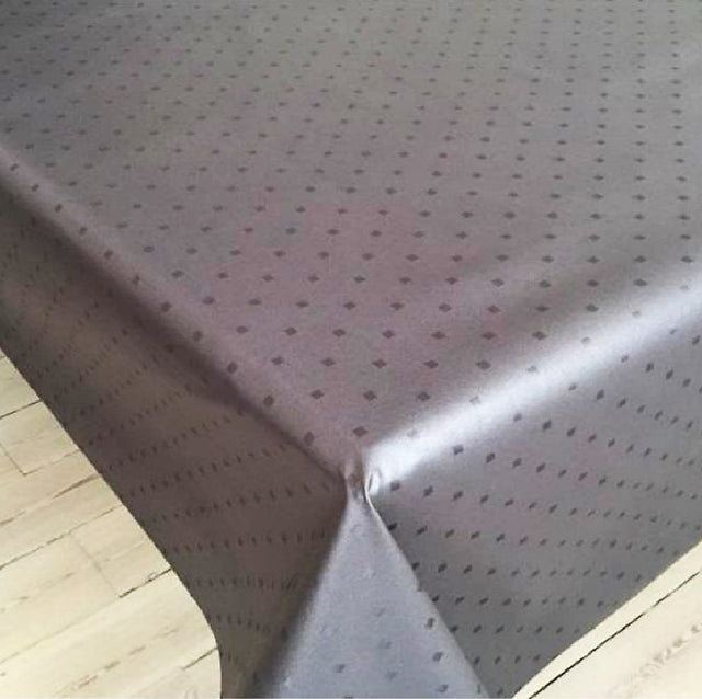 Custome Grau – schöne abwaschbare Tischdecke mit kleinen Quadraten