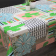 Cuzco - Tischfolie transparent mit Kakteen und Blumen