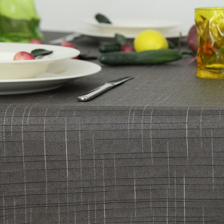 Damero Liso abwaschbare Tischdecke in Grau, 140 cm breit