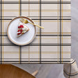 Södahl Define Beige/Gold 140 cm 100% Baumwolle, abwaschbare Tischdecke mit rutschfester Unterseite
