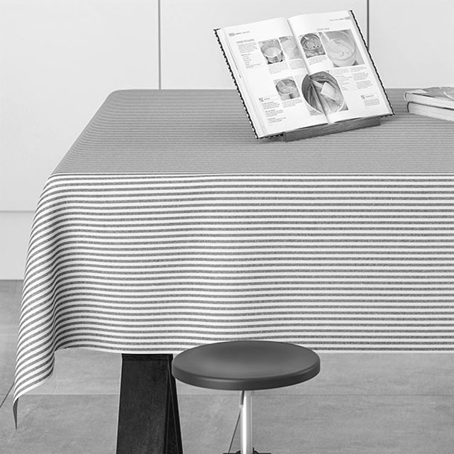 Degas Marino – gewebte abwaschbare Tischdecke im Retro-Look mit blauen Streifen