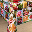 Die große Obst-Tischdecke – Wachstuch Tischdecke mit Obst und Beeren in Hülle und Fülle