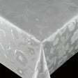 Diamond Grey - PVC-freie Wachstuch Tischdecke mit geprägtem Muster