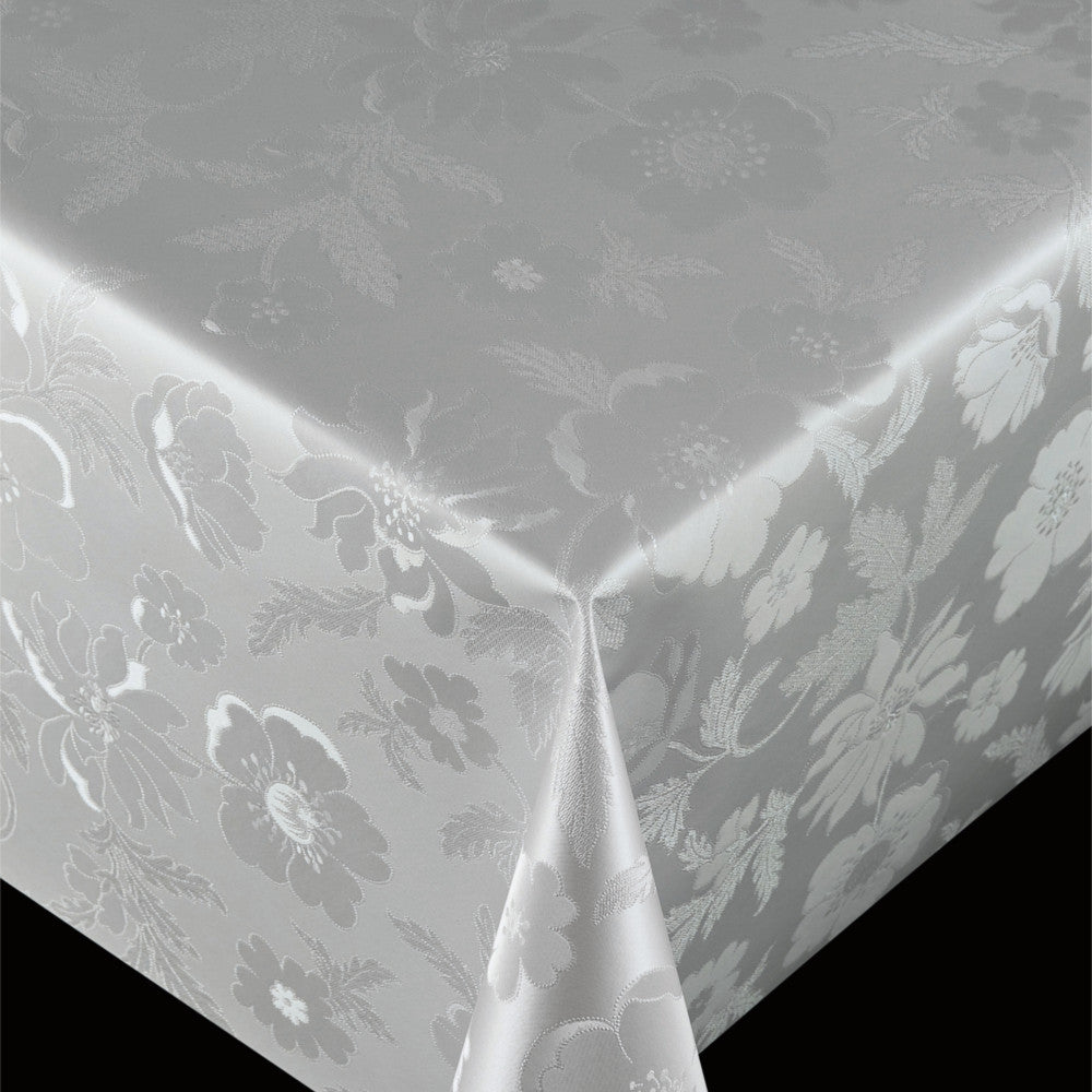 Diamond Grey - PVC-freie Wachstuch Tischdecke mit geprägtem Muster