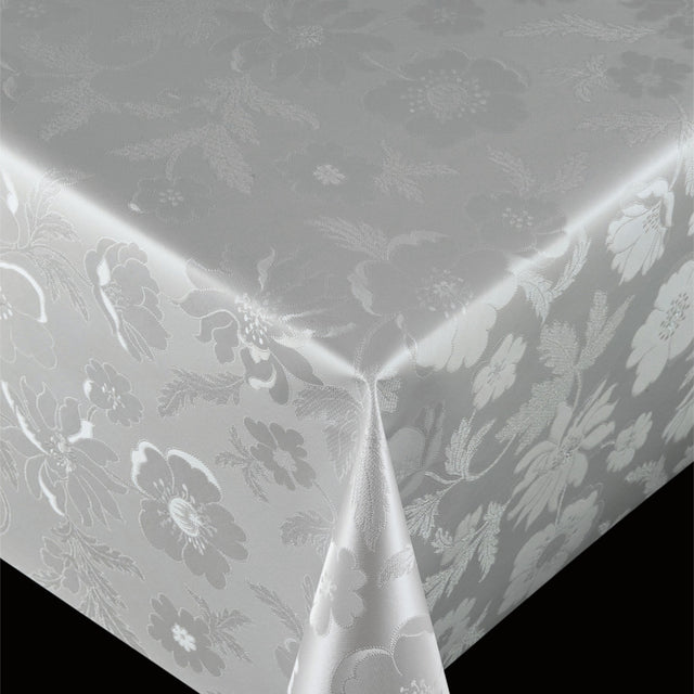 Diamond Grey - PVC-freie Wachstuch Tischdecke mit geprägtem Muster