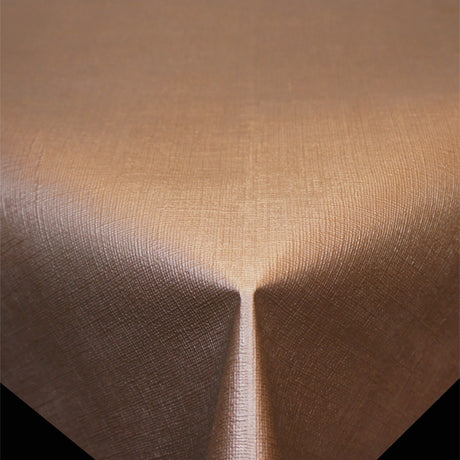 Diamond Leinenstruktur Waldbraun - einfarbige PVC-freie Wachstuch Tischdecke