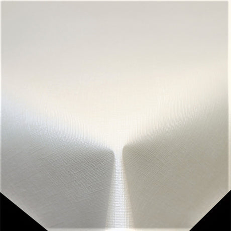 Diamond Linen White - Wachstuch Tischdecke für Feste mit schön geprägter Leinenoptik