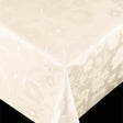 Diamond Offwhite – PVC-freie Wachstuch Tischdecke mit geprägtem Muster