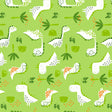 Dinocroc Grün - Captain Cook Wachstuch Tischdecke mit lustigen Dinosauriern