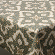 Domaine Blau – schöne Leinen Tischdecke mit Blumenmandalas – 100% Leinen