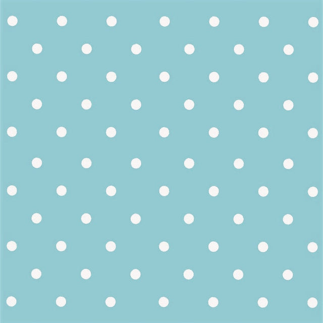 Dots Vintage Blue, Wachstuch Tischdecke mit Punkten