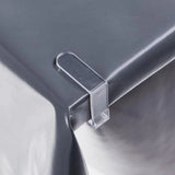 Tischdeckenklammern aus transparentem Kunststoff mit Metallfeder – für Tischkanten bis 2,5 cm – 4er-Set