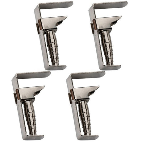 Tischdeckenklammern aus Edelstahl, flexibel bis 4 cm. Set mit 4 Stück