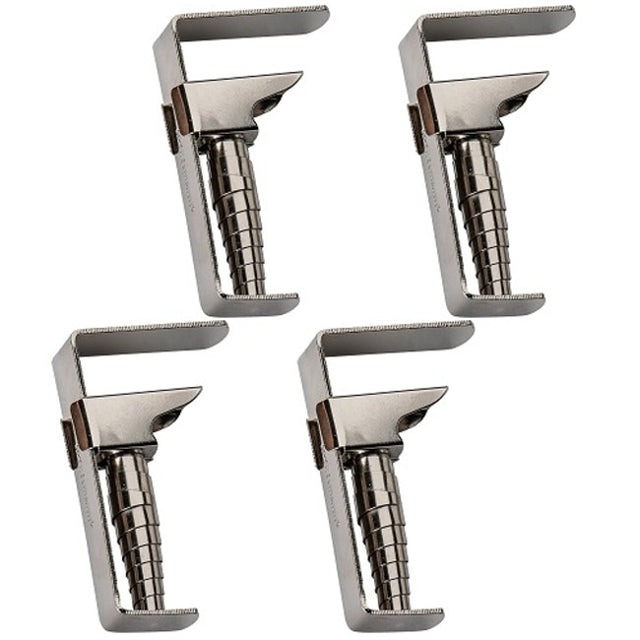 Tischdeckenklammern aus Edelstahl, flexibel bis 4 cm. Set mit 4 Stück