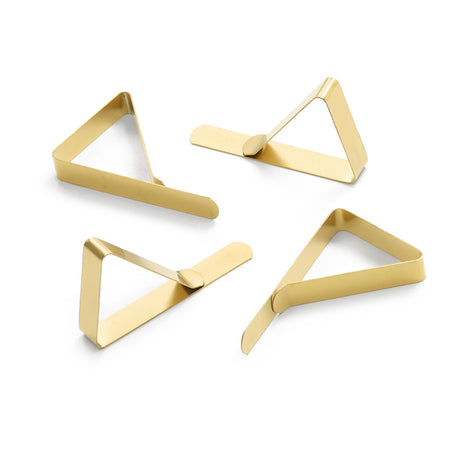 Tischdeckenklammern aus Metall, Gold – 4er-Set