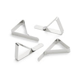 Tischdeckenklammern aus Edelstahl, Silber – 4er-Set