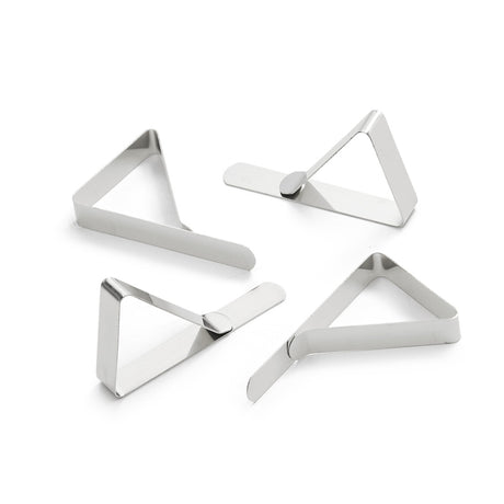 Tischdeckenklammern aus Edelstahl, Silber – 4er-Set
