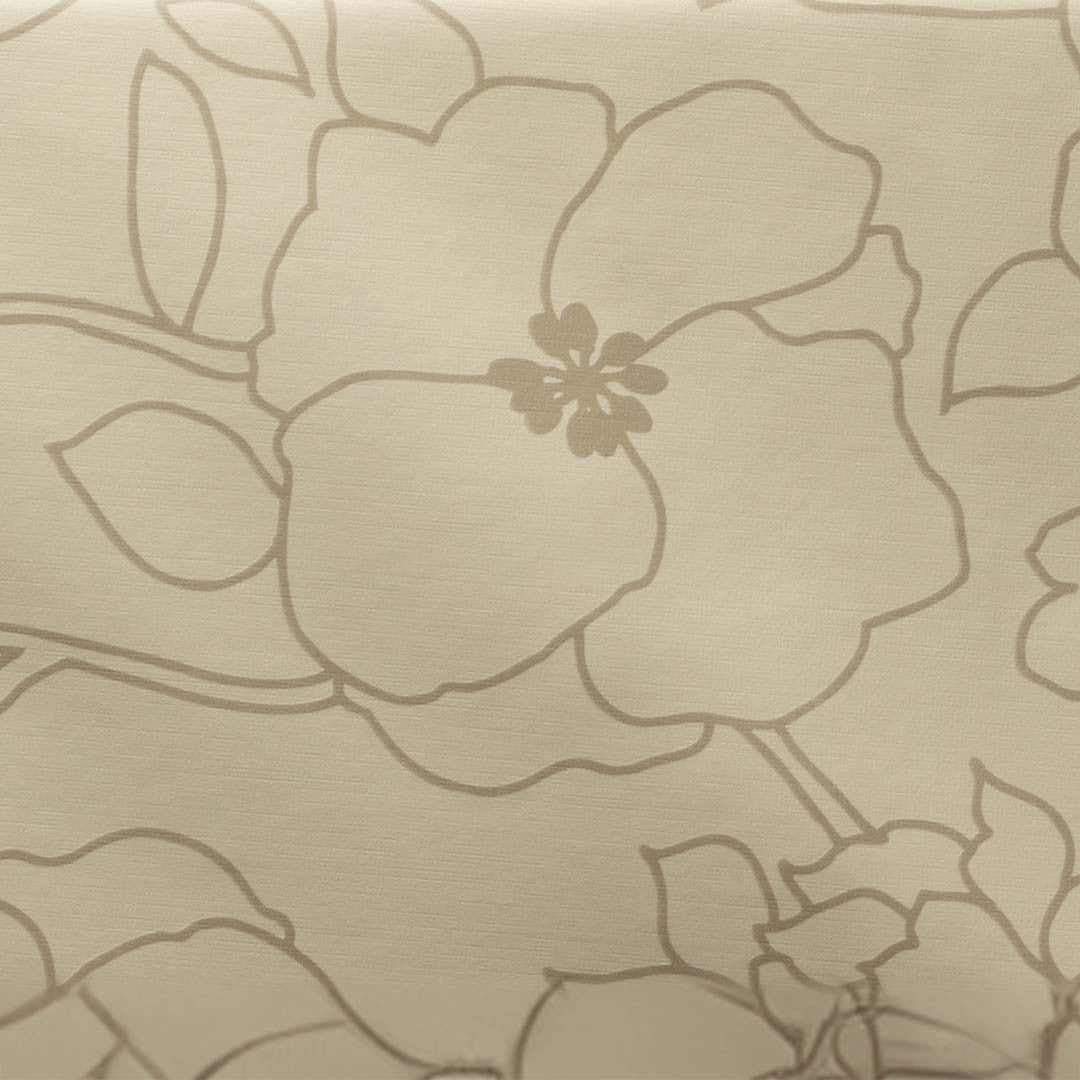 Elegant Blomst – Wachstuch Tischdecke in Beige, Muster