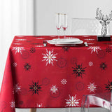 Enchante Rot - Weihnachtstischdecke mit Fleckschutz, 150 x 240 cm