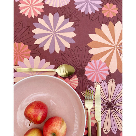 Engel Purple - Notes by Susanne Schjerning - abwaschbare Tischdecke mit rutschfester Unterseite_1