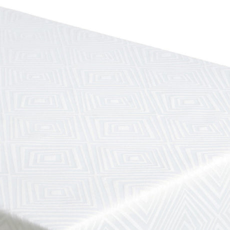 Engholm Diamonds Weiße Damasttischdecke – 140 x 180 cm