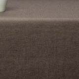 Einfarbige abwaschbare Leinen tischdecke - 140 cm breit - Schlammbraun