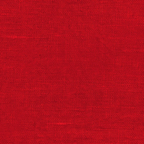 Einfarbige abwaschbare Tischdecke aus 100 % Leinen - 140 cm breit - Rot