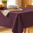 Einfarbige Leinentischdecke - Einfarbige Tischdecke aus 100% Leinen mit Acrylbeschichtung - Aubergine