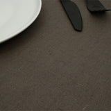 Einfarbig Anthrazit – abwaschbare Leinen tischdecke aus 100% Leinen – 140 cm breit