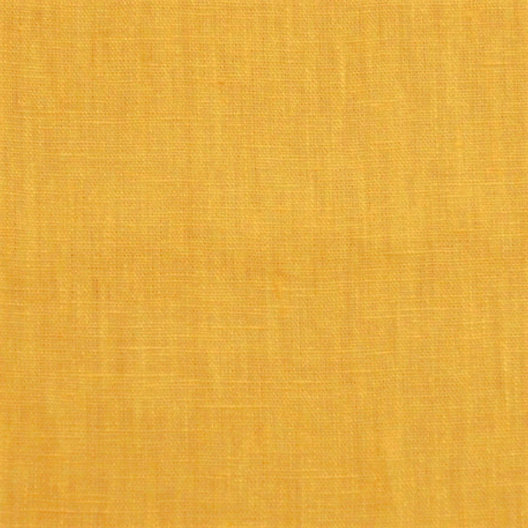 Einfarbige abwaschbare Tischdecke aus 100% Leinen - 140 cm breit - Gelb