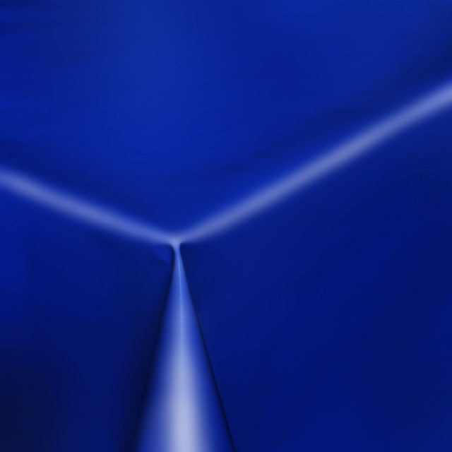 Uni Color - Einfarbige, halbglänzende Wachstuch Tischdecke, 140 cm breit - Blau