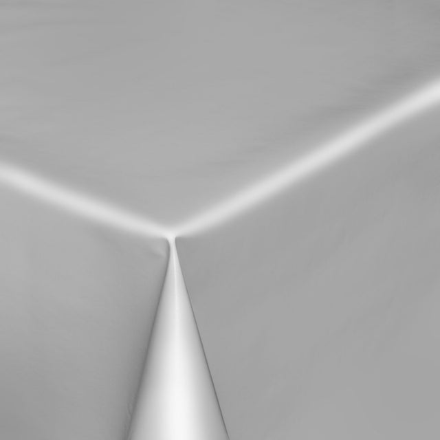 Uni Color - Einfarbige, halbglänzende Wachstuch Tischdecke, 140 cm breit - Hellgrau