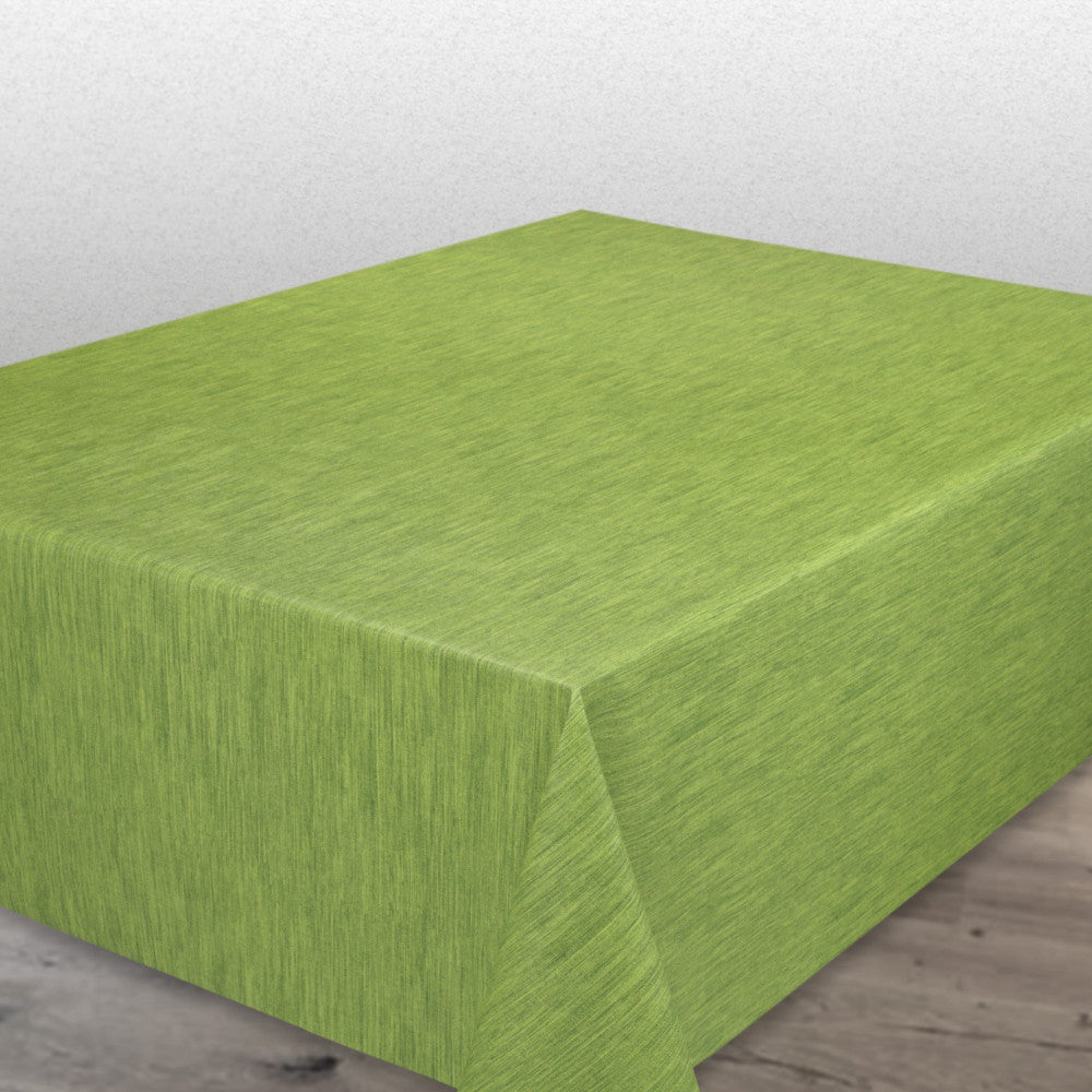 Einfarbige Wachstuch Tischdecke mit geprägter Struktur, 140 cm breit, Grün