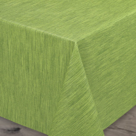 Einfarbige Wachstuch Tischdecke mit geprägter Struktur, 120 cm breit – Grün