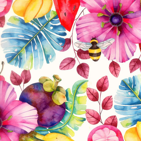 Estate ai Tropici – abwaschbare Tischdecke mit Früchten und Blumen