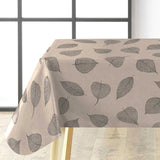 Textillia Feuillys Linen Wachstuch Tischdecke mit naturfarbenem Grund
