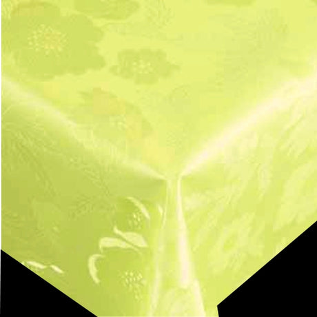 Damastgeprägte Wachstuch Tischdecke Diamond Grün, 140 cm breit
