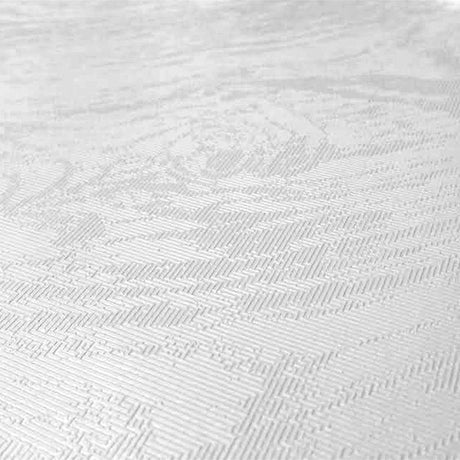 Fiona, einfarbige weiße Wachstuch Tischdecke mit Struktur und elegantem, dezentem Muster