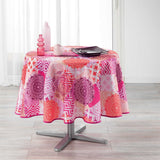 Flamenco Rosa Ø 180 cm, runde fleckabweisende Tischdecke