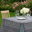 Fleurs Des Champs Anthrazit – rechteckige Provence-Tischdecke 160 x 250 cm